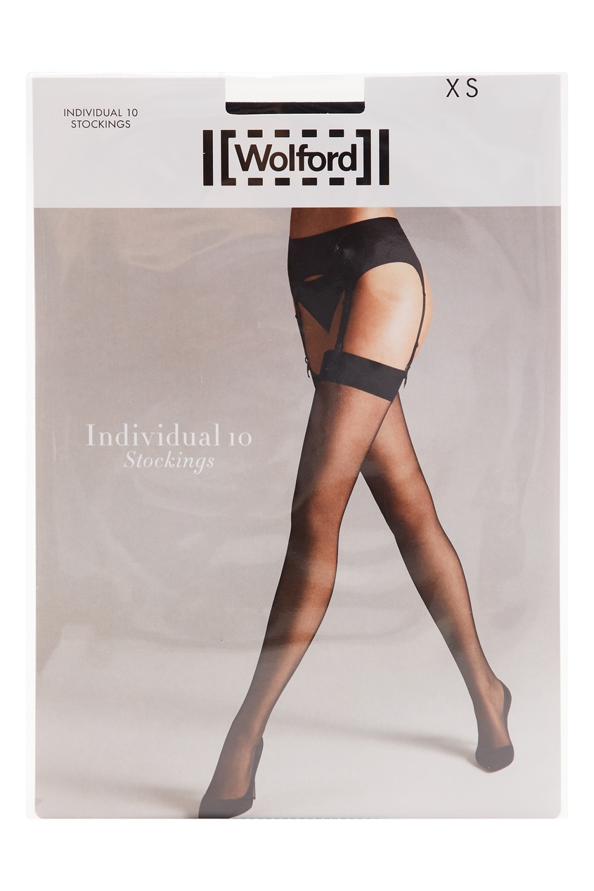 фото Черные матовые чулки Wolford