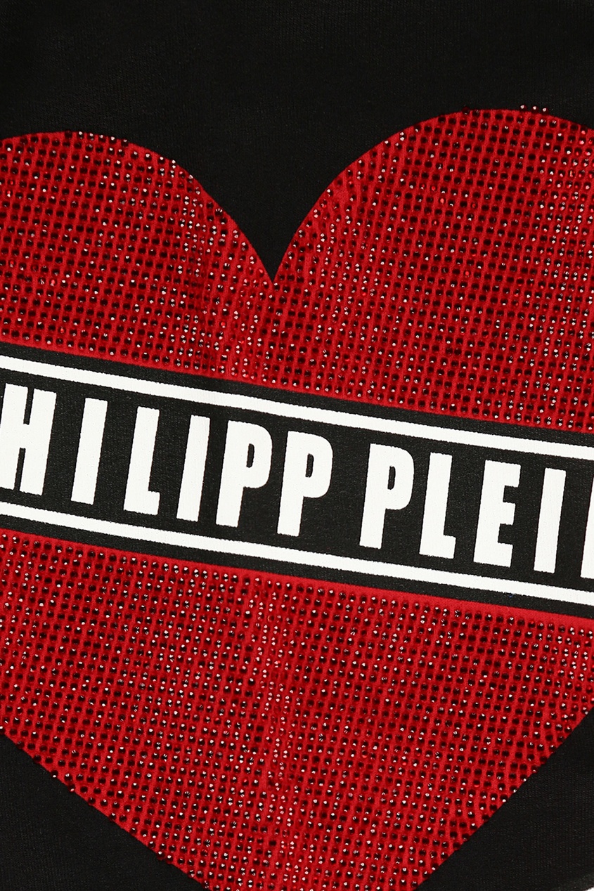 фото Трикотажные брюки черного цвета philipp plein kids