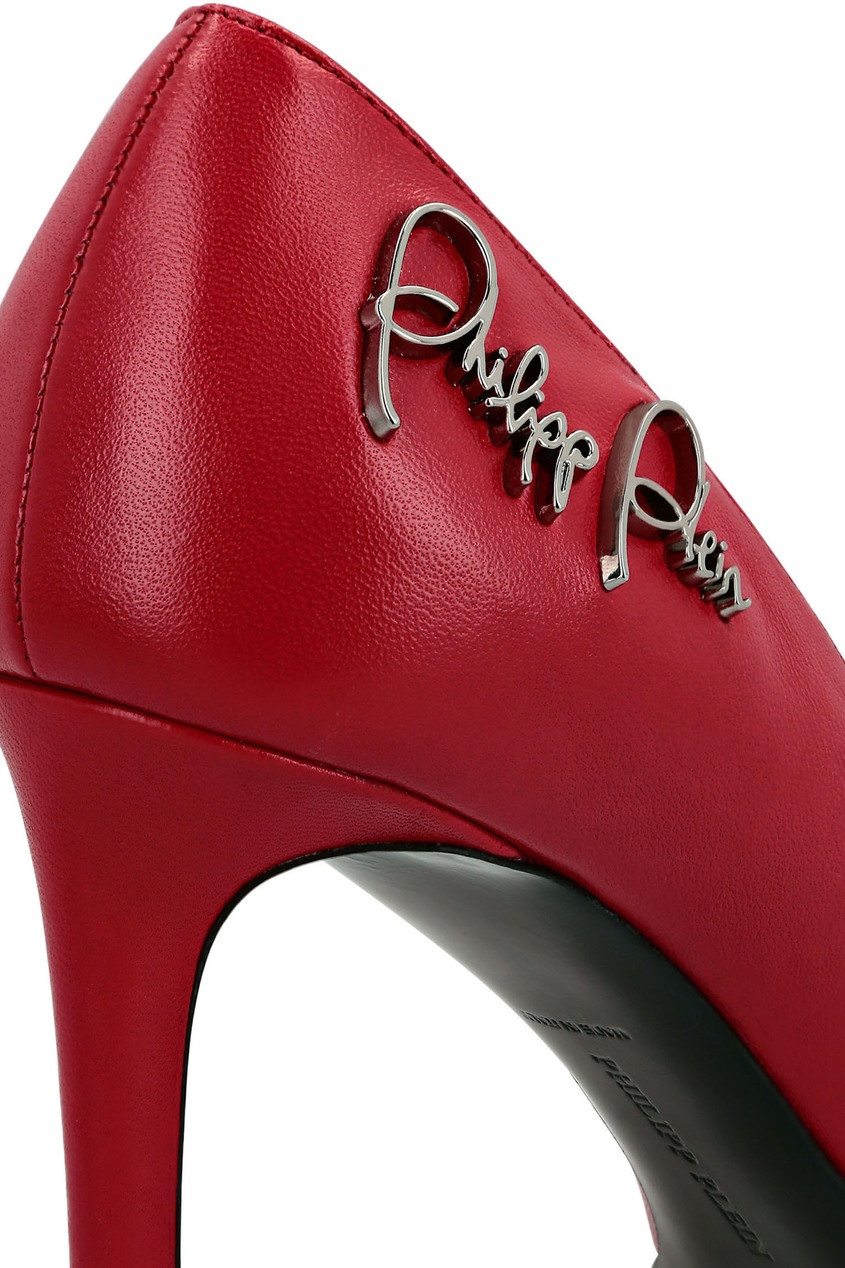 фото Красные туфли с логотипом Philipp plein
