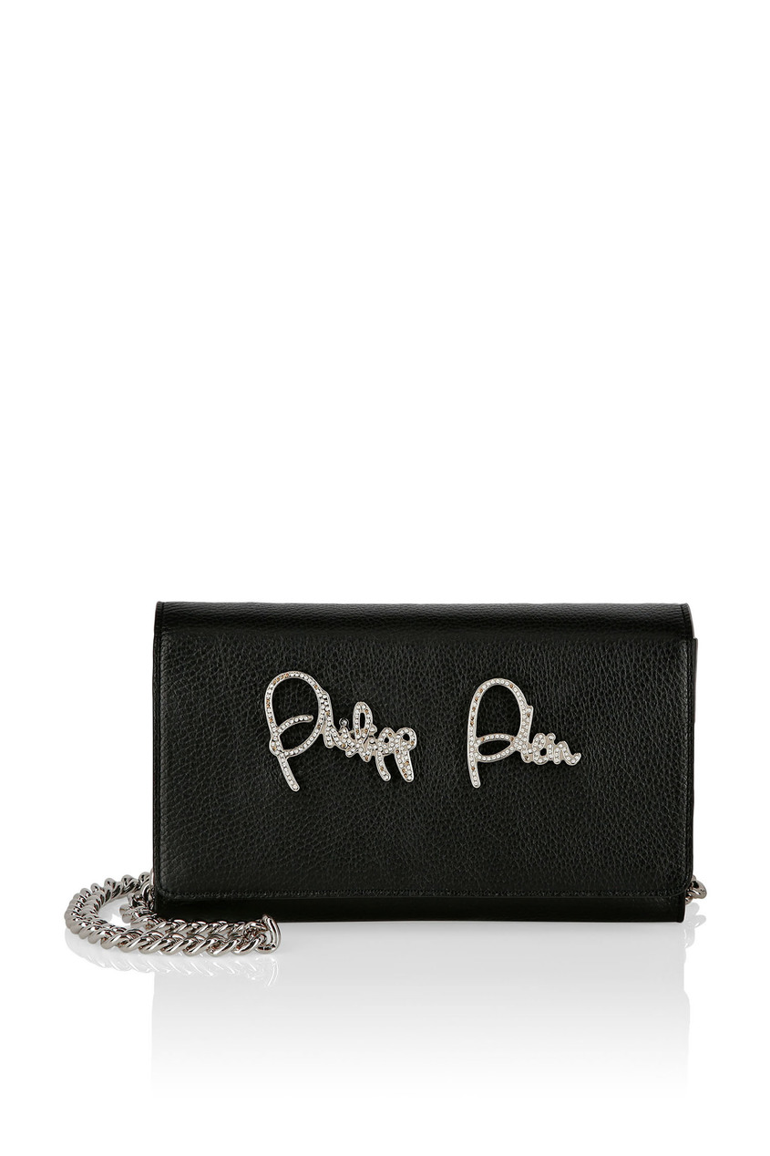 фото Черная сумка с логотипом Philipp plein