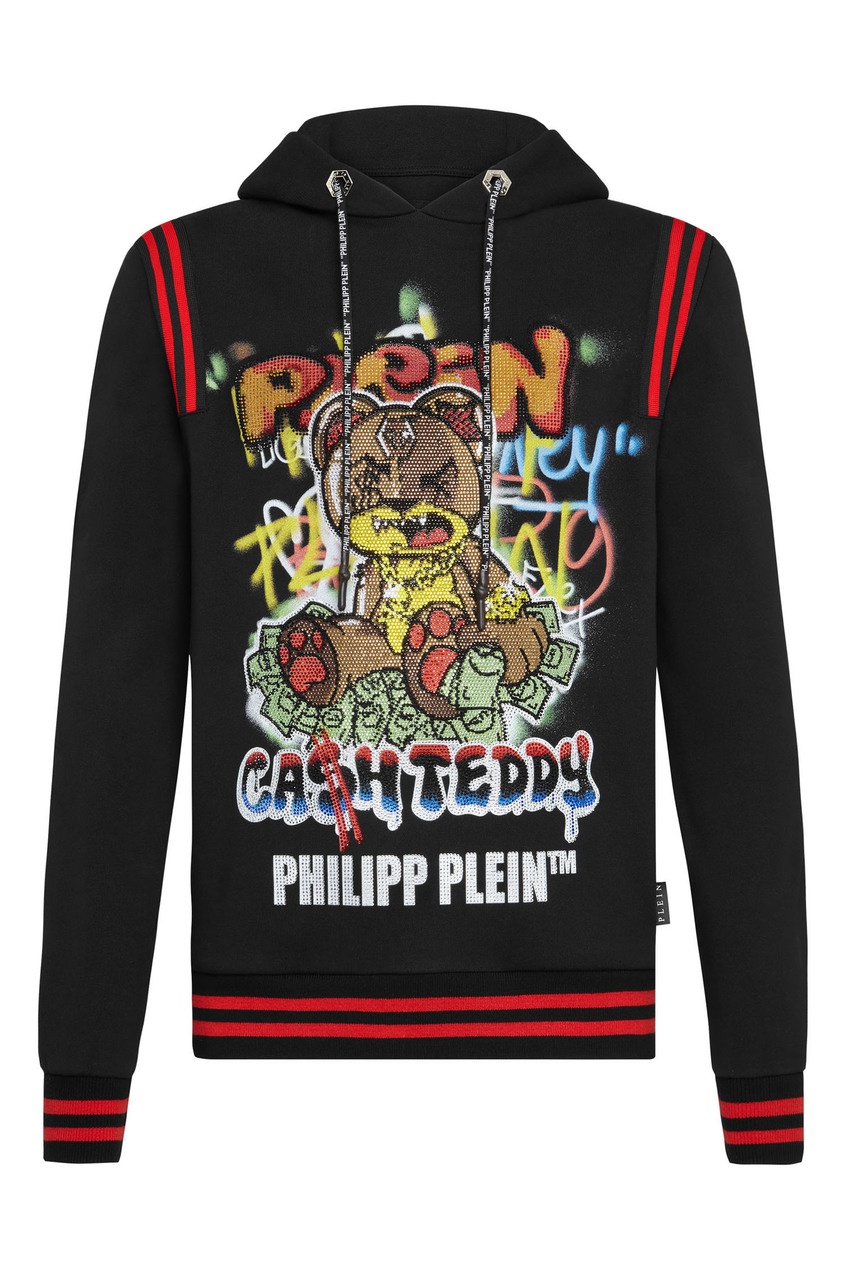 фото Худи с ярким принтом и кристаллами Philipp plein