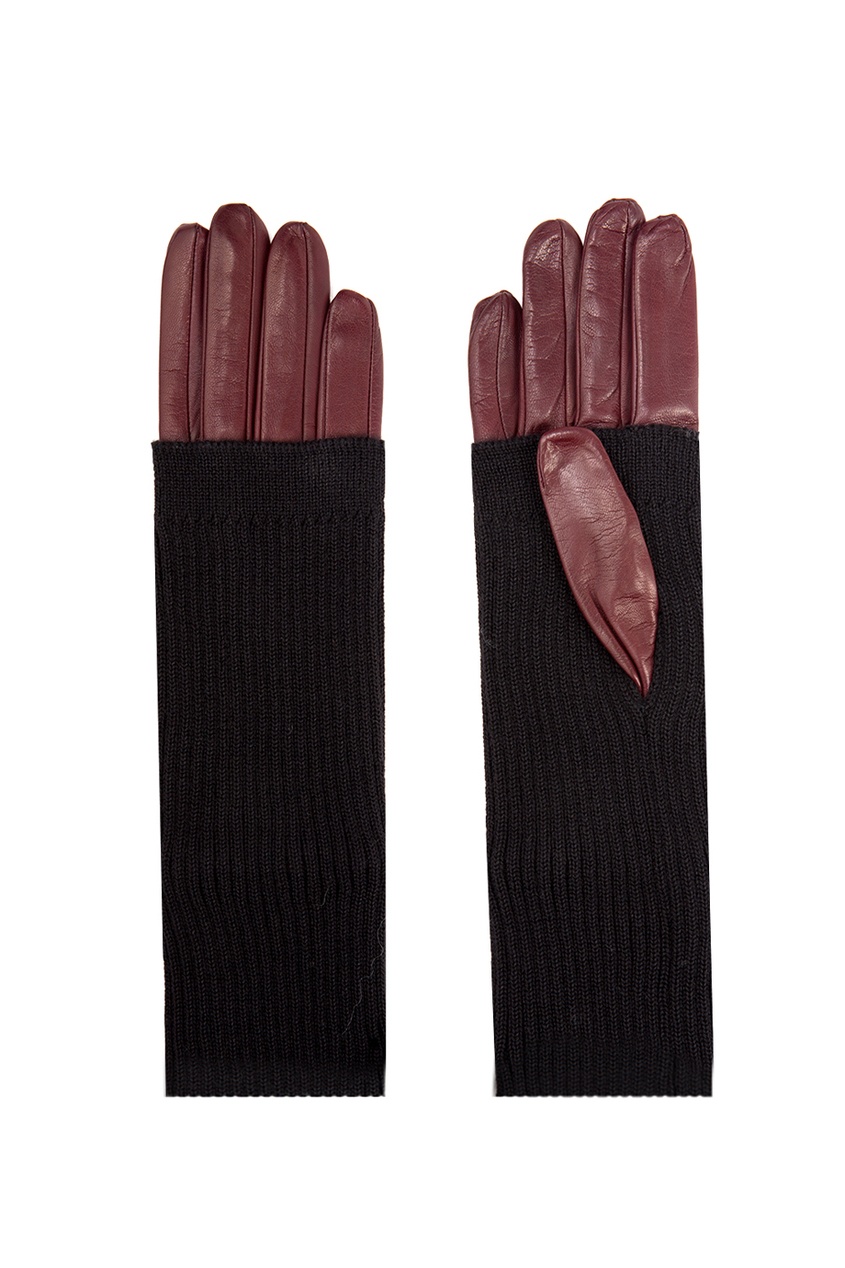 фото Кожаные перчатки Jil sander navy