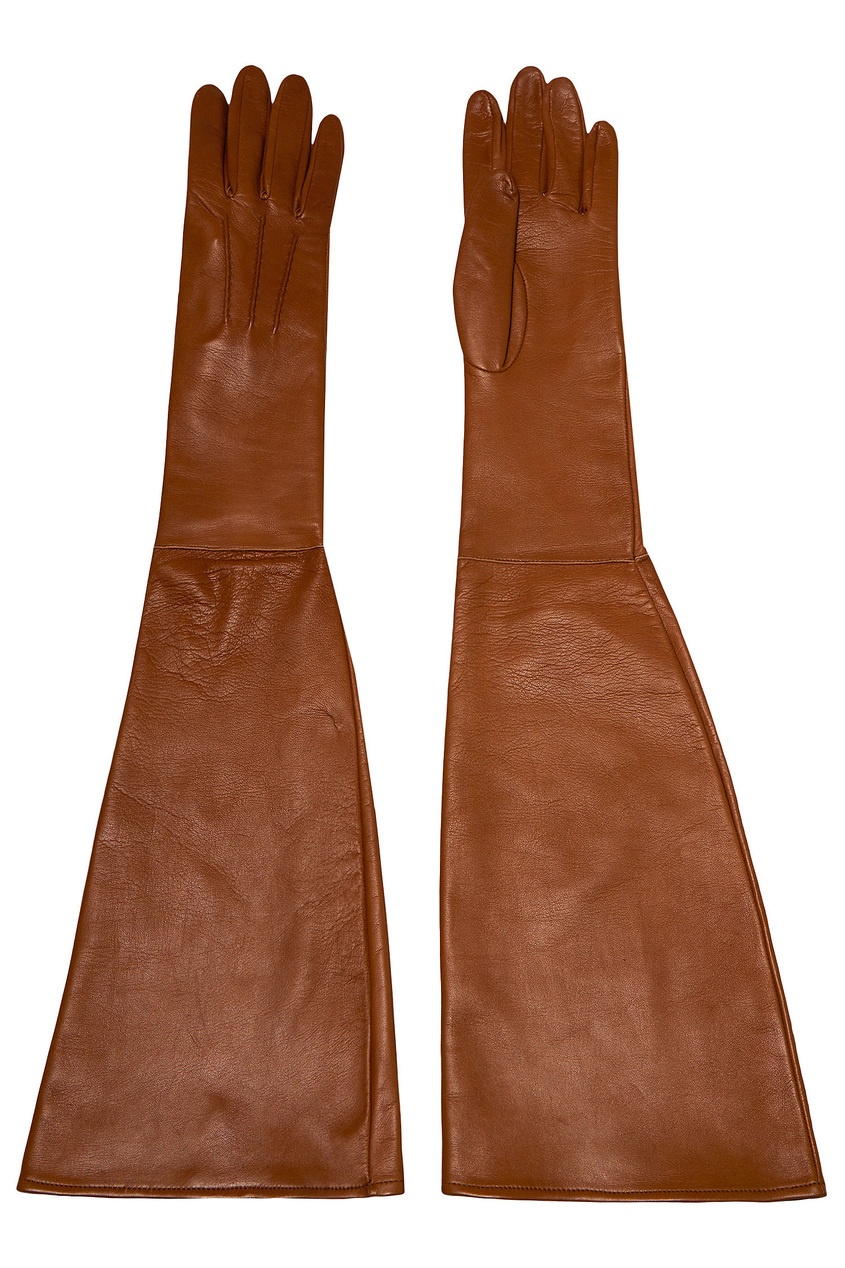 фото Длинные перчатки из кожи Chapurin