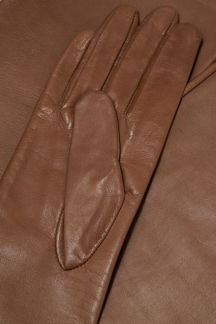 фото Бежевые кожаные перчатки Chapurin