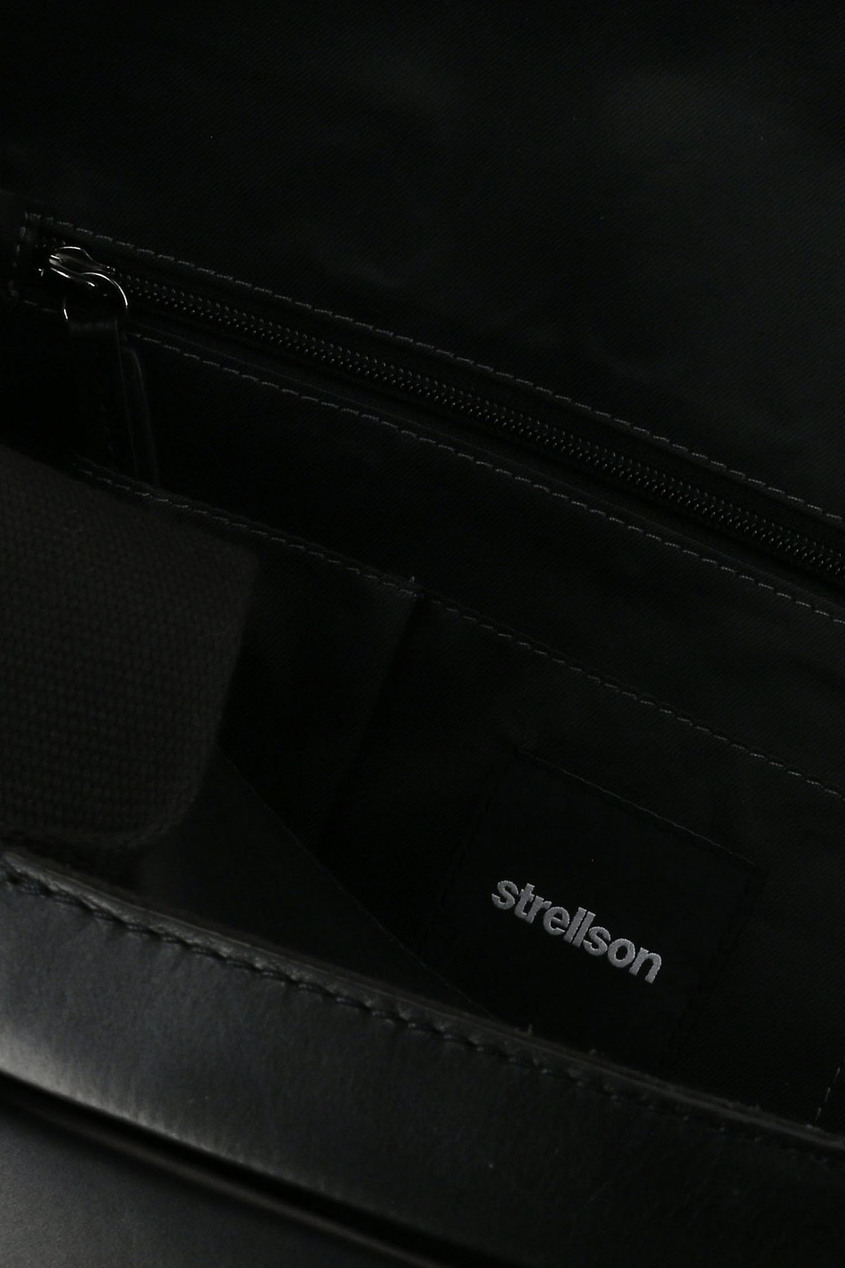 фото Черная сумка из кожи strellson
