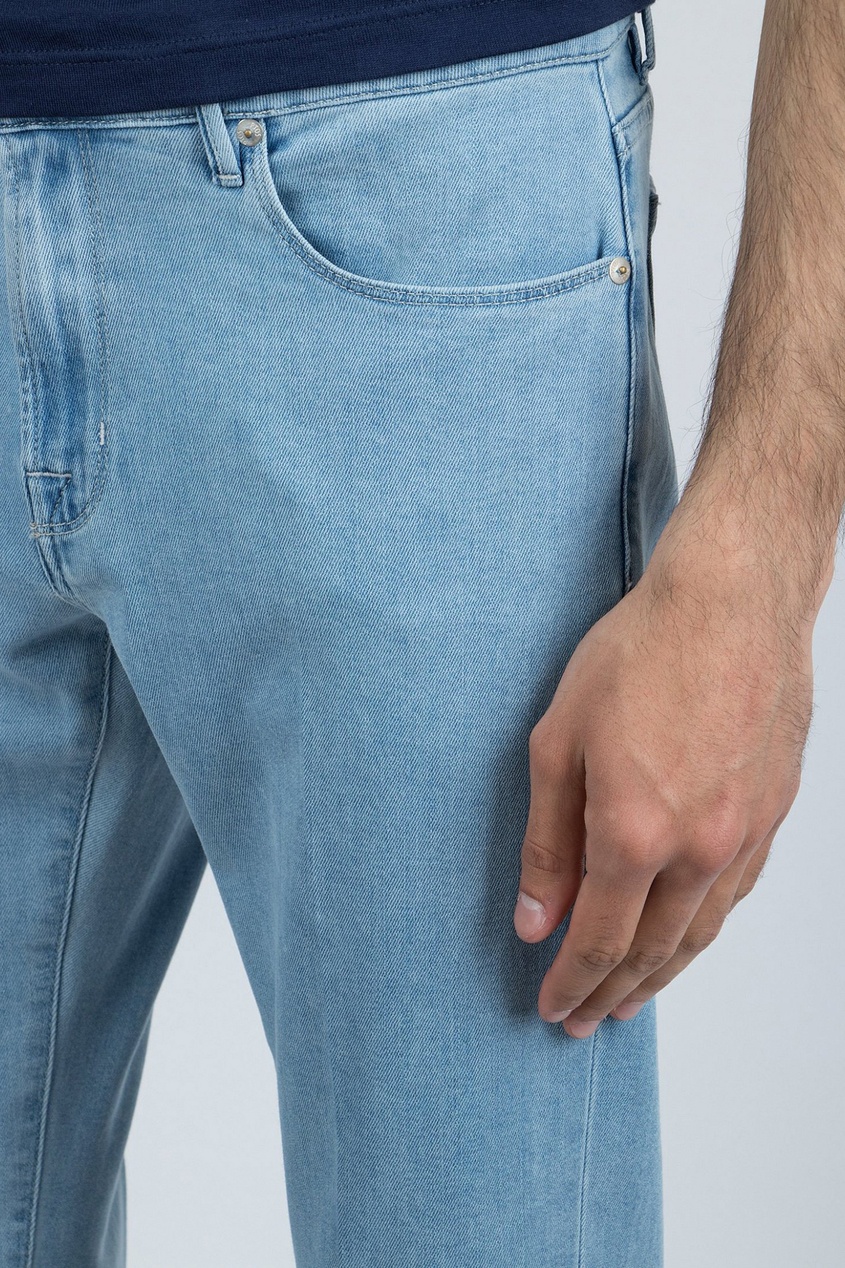 фото Голубые эластичные джинсы Pantaloni torino