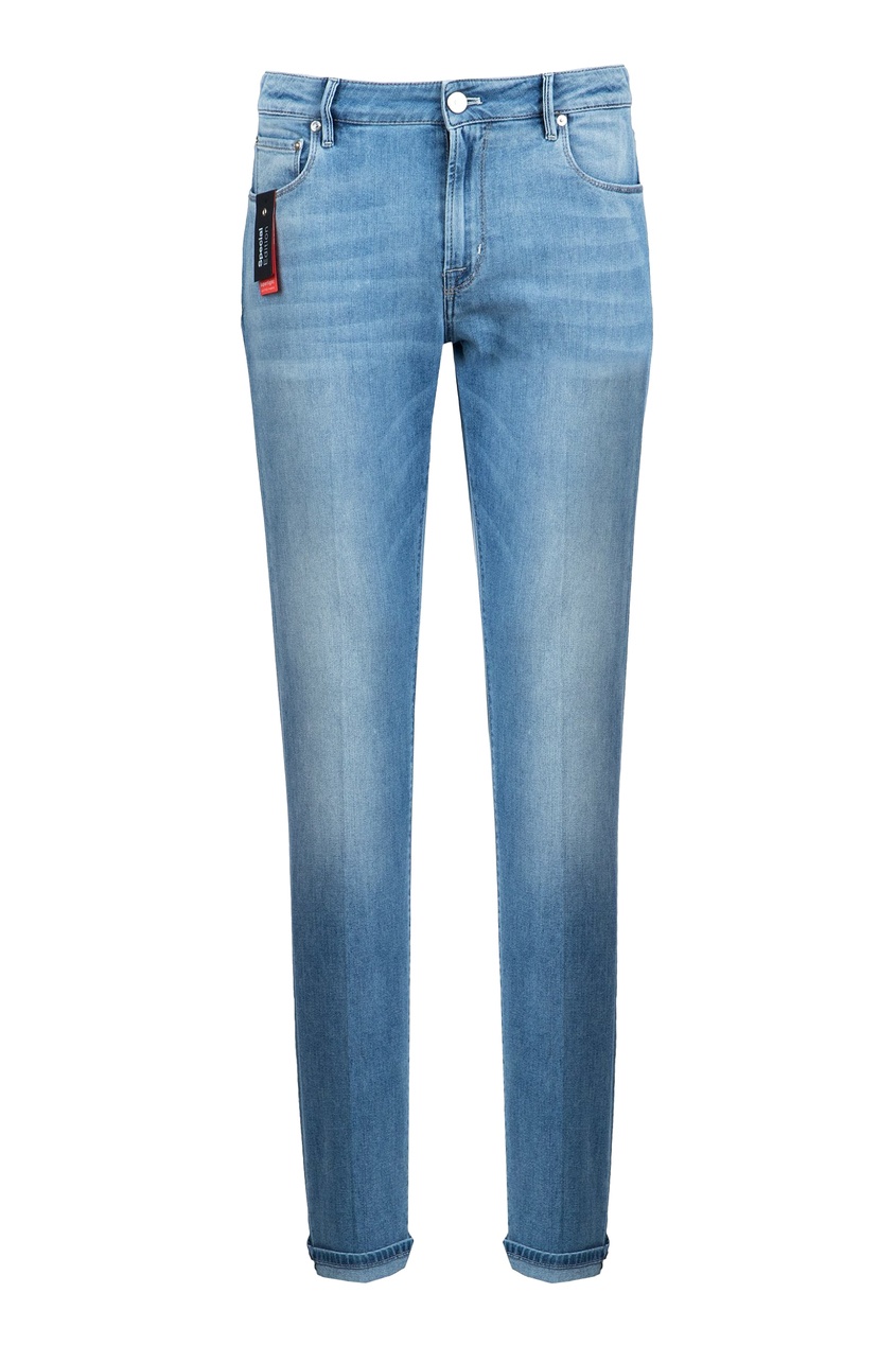 фото Голубые джинсы с потертостями Pantaloni torino