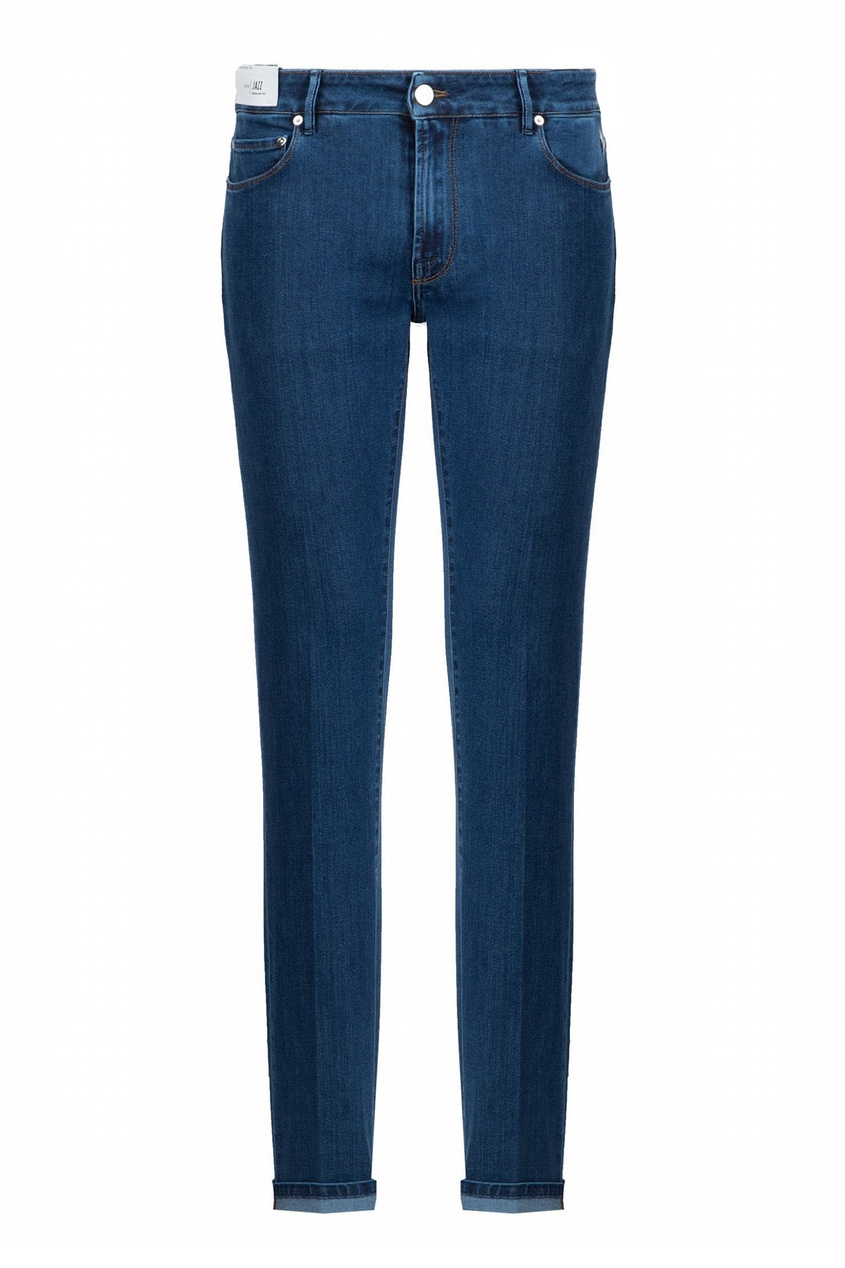 фото Синие джинсы с контрастными швами Pantaloni torino