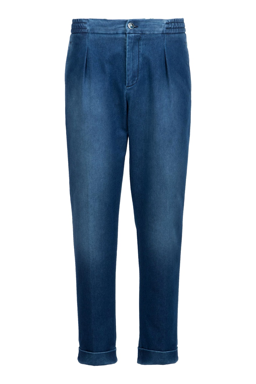 фото Синие брюки с защипами marco pescarolo
