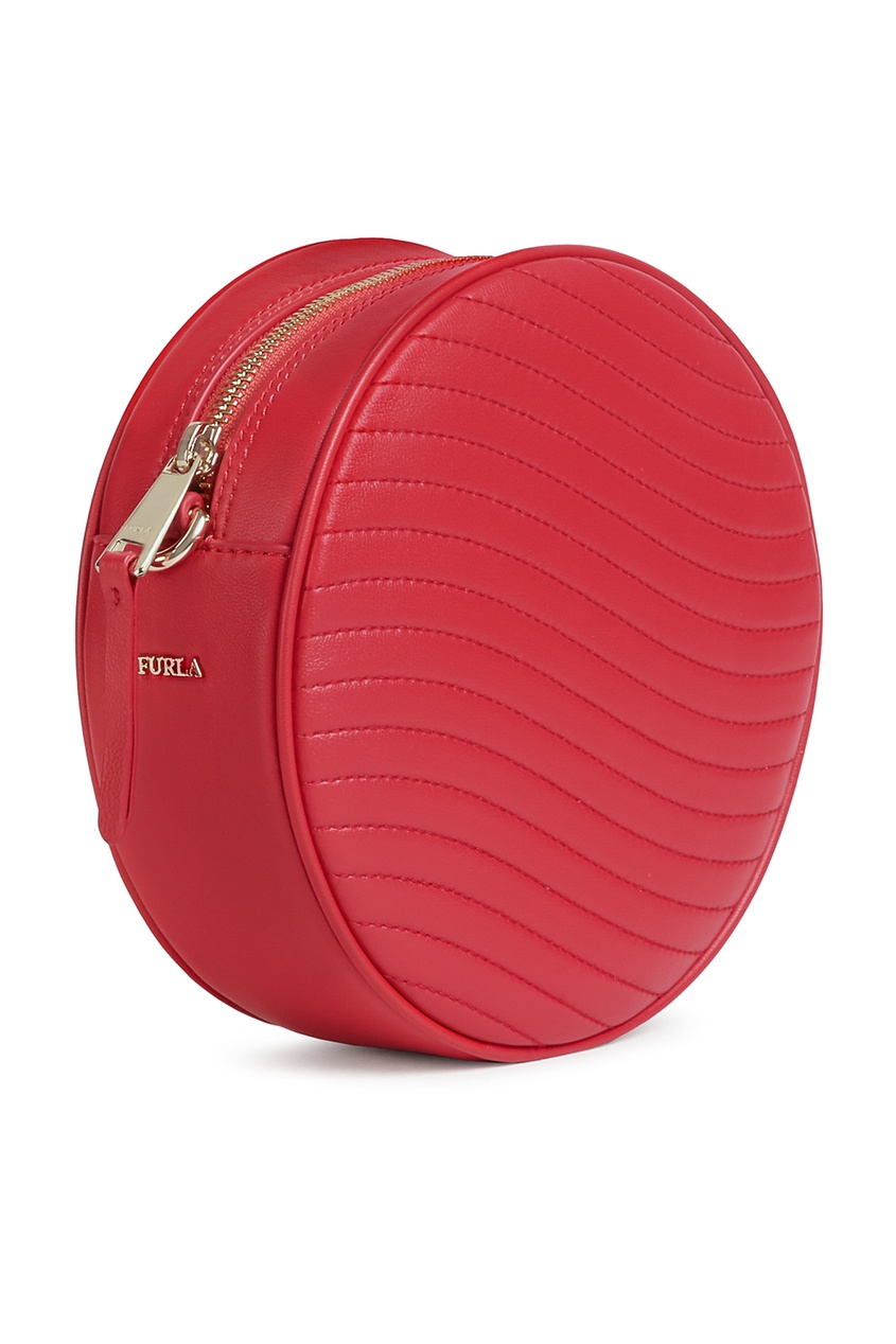 фото Круглая сумка красного цвета swing furla