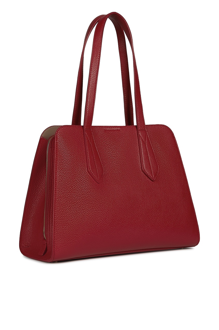 фото Красная кожаная сумка diletta furla