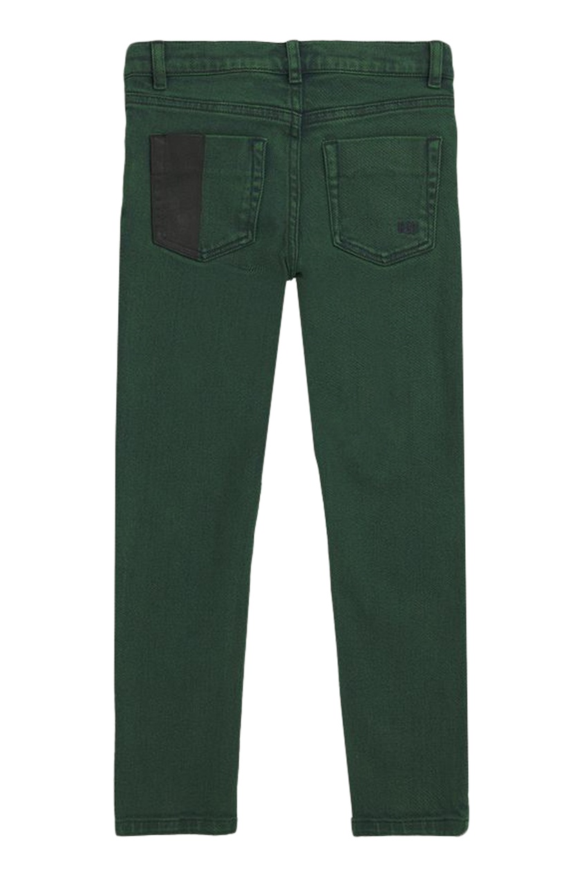 фото Узкие джинсы зеленого цвета bonpoint