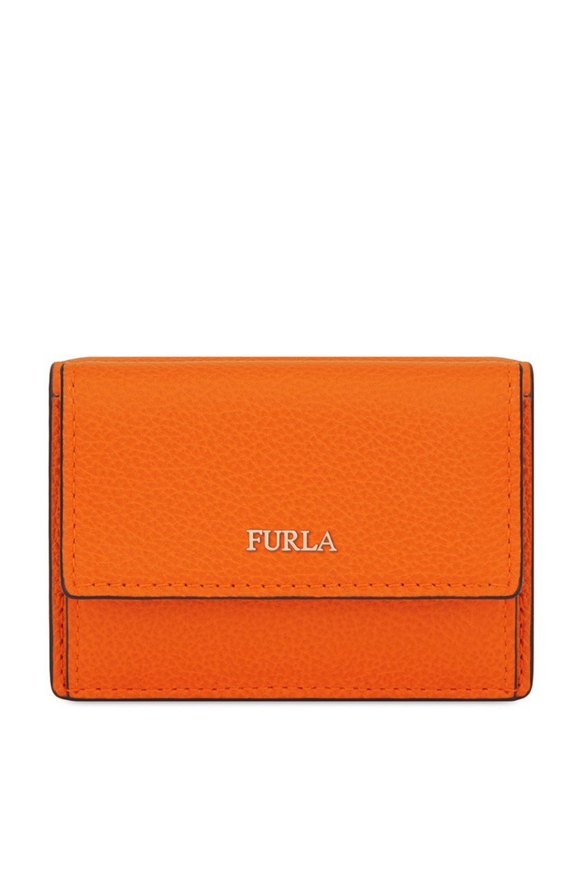 фото Оранжевый кожаный кошелек Furla