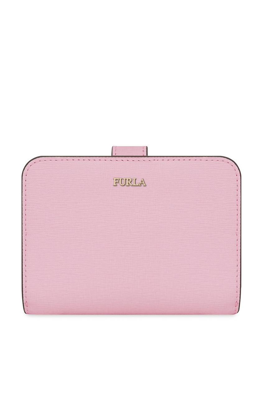 фото Розовый кошелек из матовой сафьяновой кожи Furla