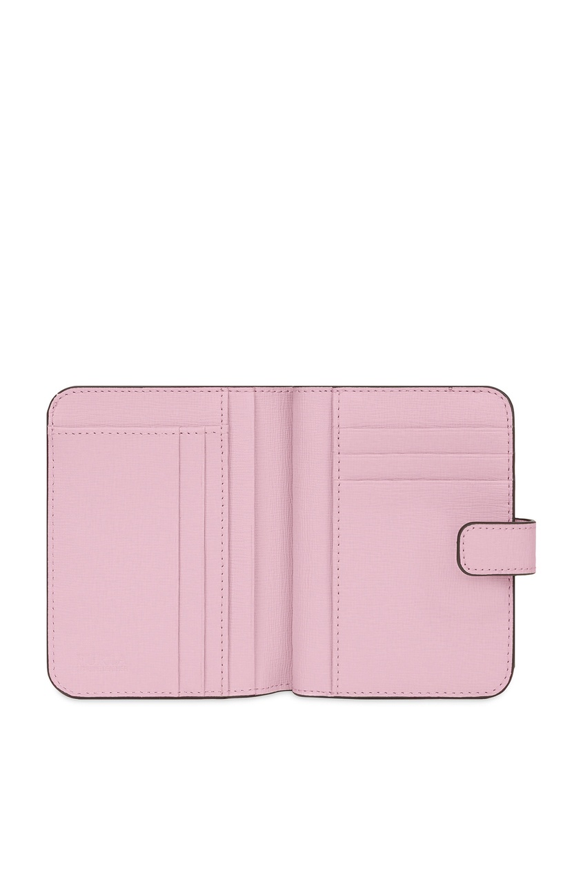 фото Розовый кошелек из матовой сафьяновой кожи furla