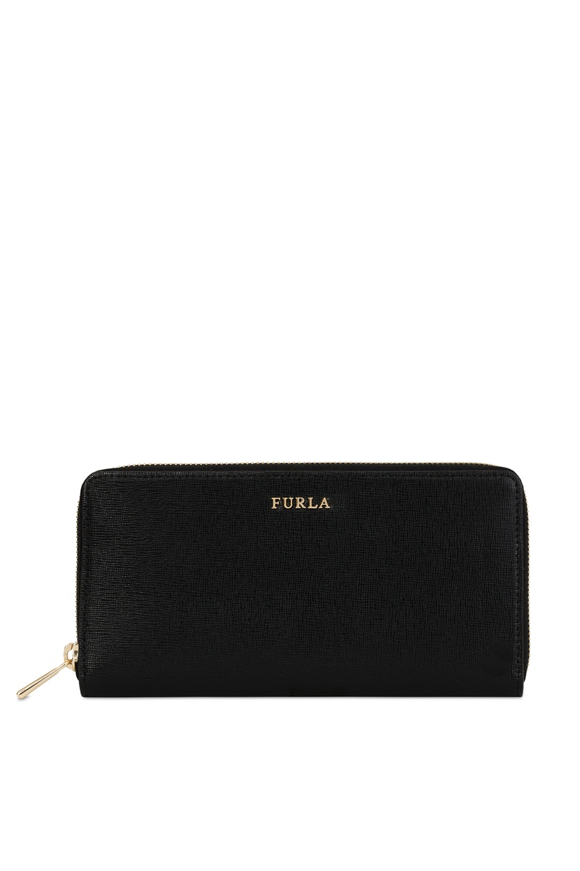 фото Черный кошелек из сафьяновой кожи Furla