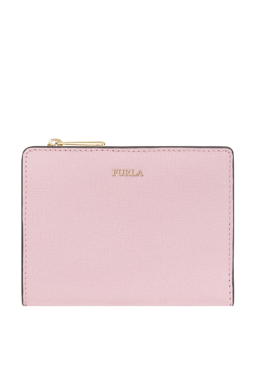 фото Светло-розовый кошелек из сафьяновой кожи Furla