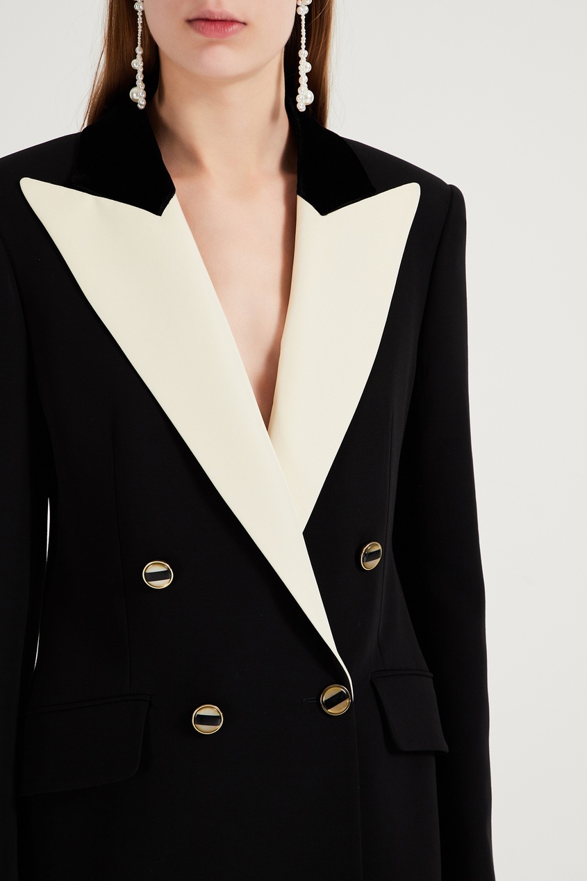фото Двубортный пиджак в черно-белых тонах Gucci