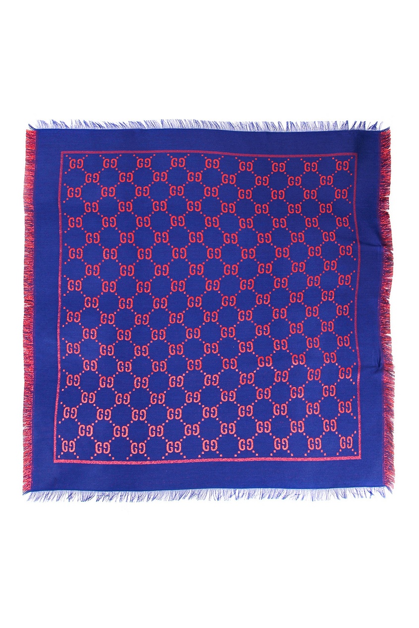 фото Синий платок с красным узором Gucci kids