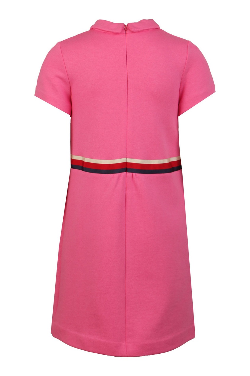 фото Розовое платье с цветными рюшами gucci