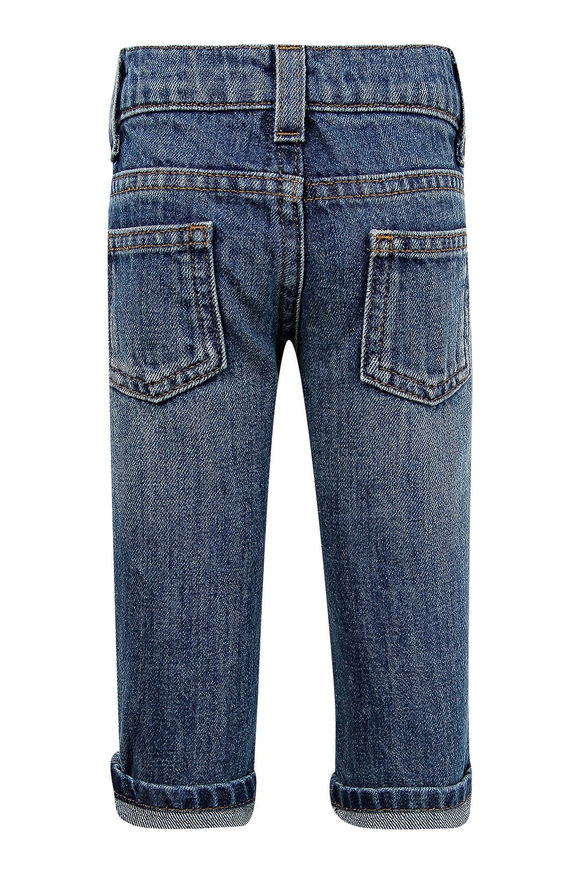 фото Голубые джинсы с отворотами gucci