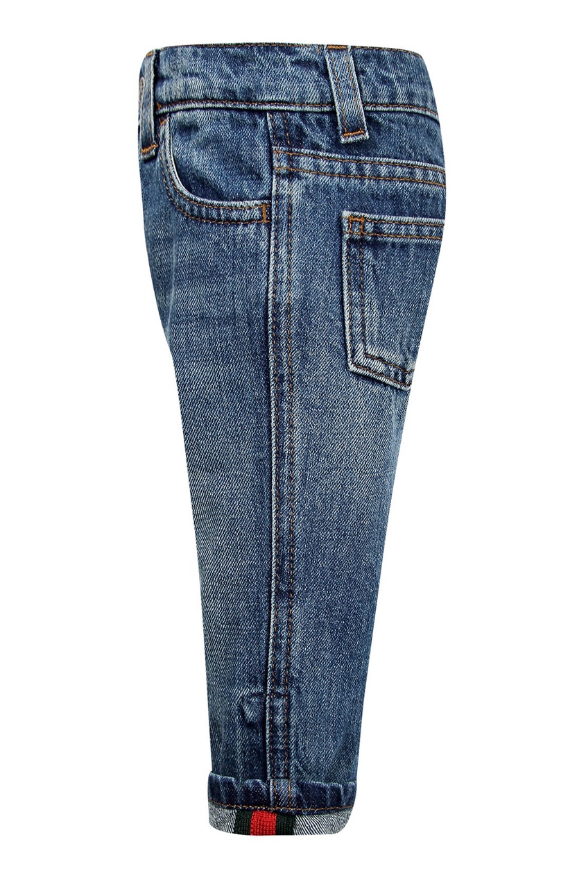 фото Голубые джинсы с отворотами gucci