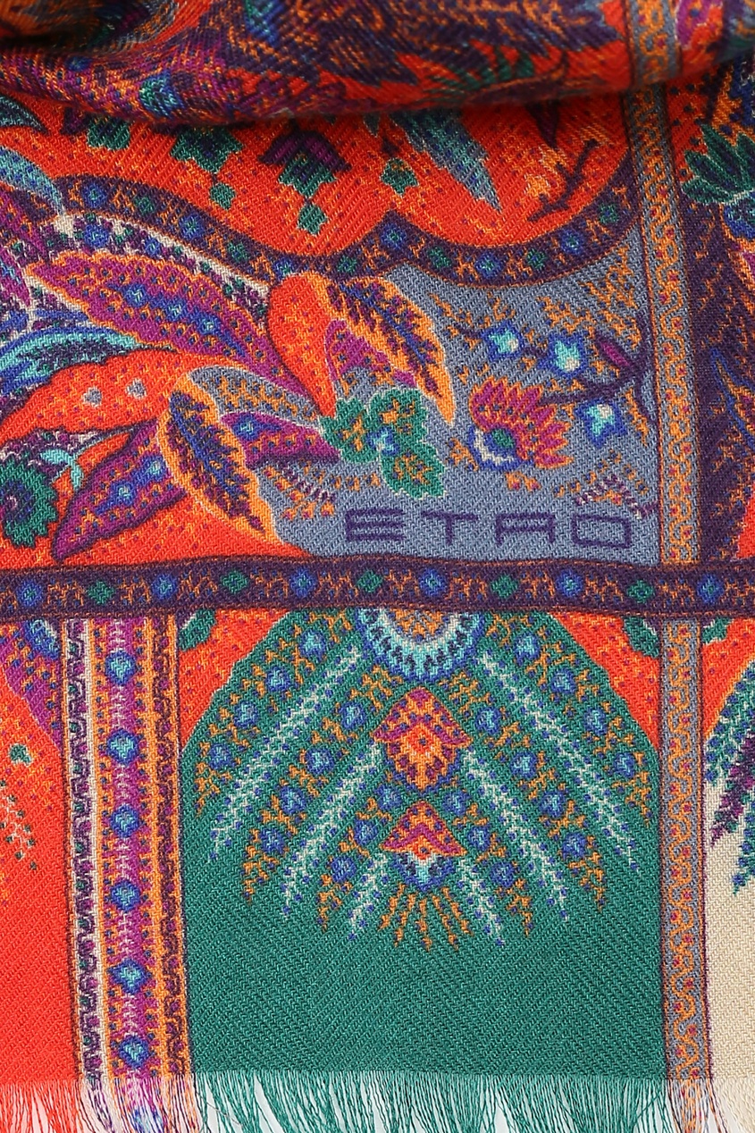 фото Разноцветный кашемировый шарф Etro