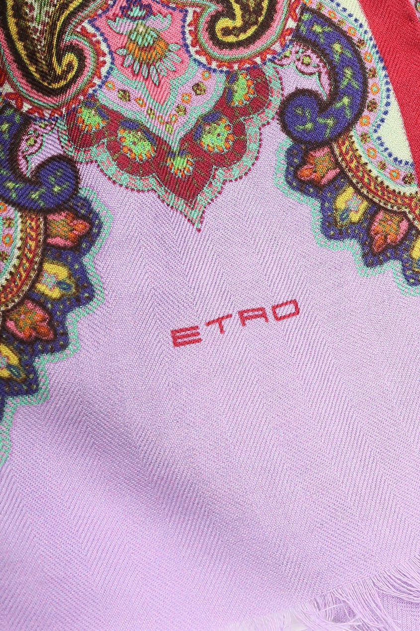 фото Розовый шарф с узором Etro