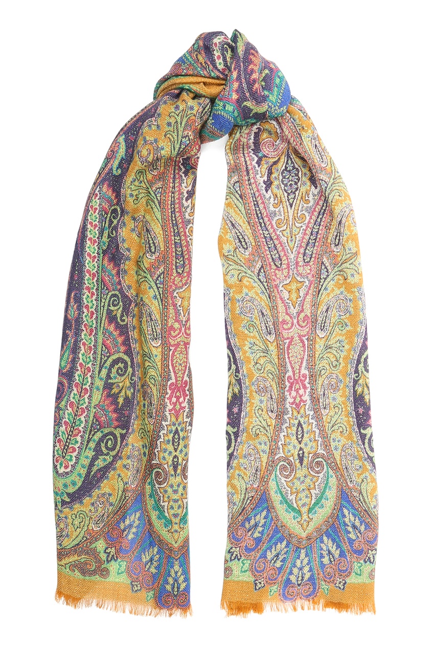 фото Разноцветный шарф с орнаментом Etro