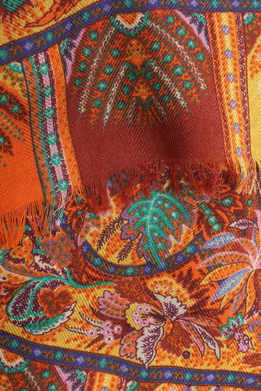 фото Оранжевый шарф с узором Etro