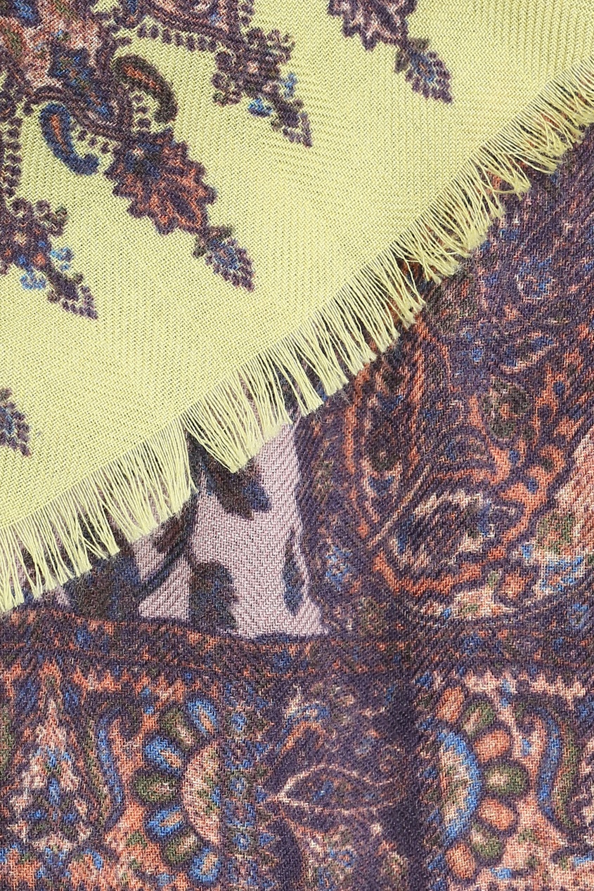 фото Желто-фиолетовый шарф с узором Etro