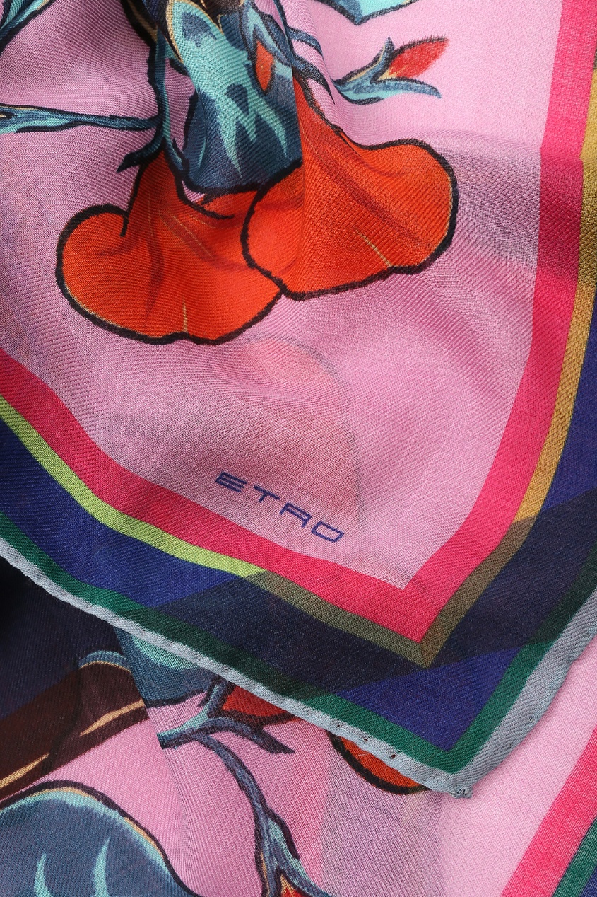 фото Розовый платок с принтом Etro