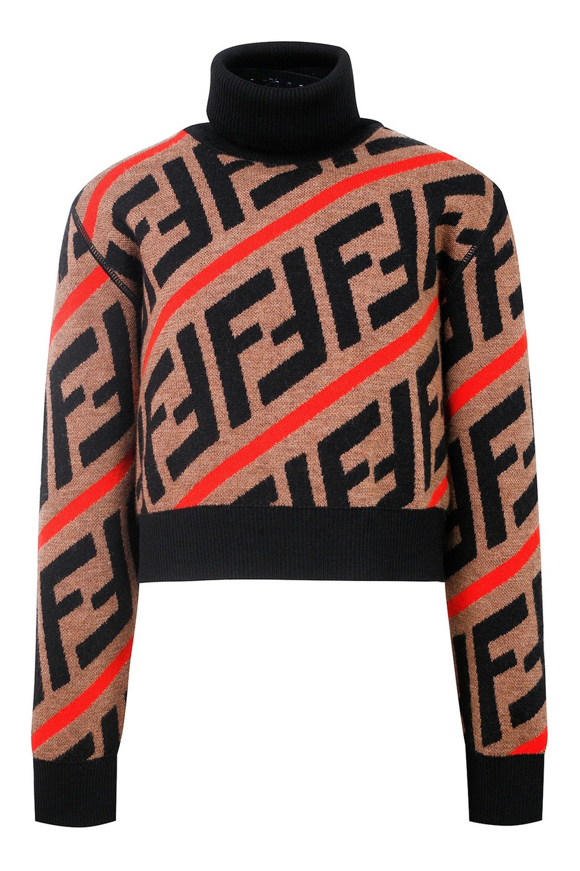 фото Разноцветный свитер с логотипами ff fendi