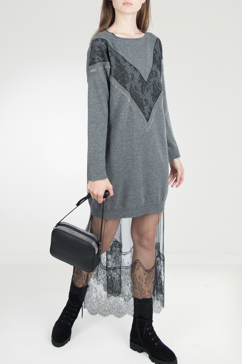 фото Платье-свитер с прозрачным подолом fabiana filippi
