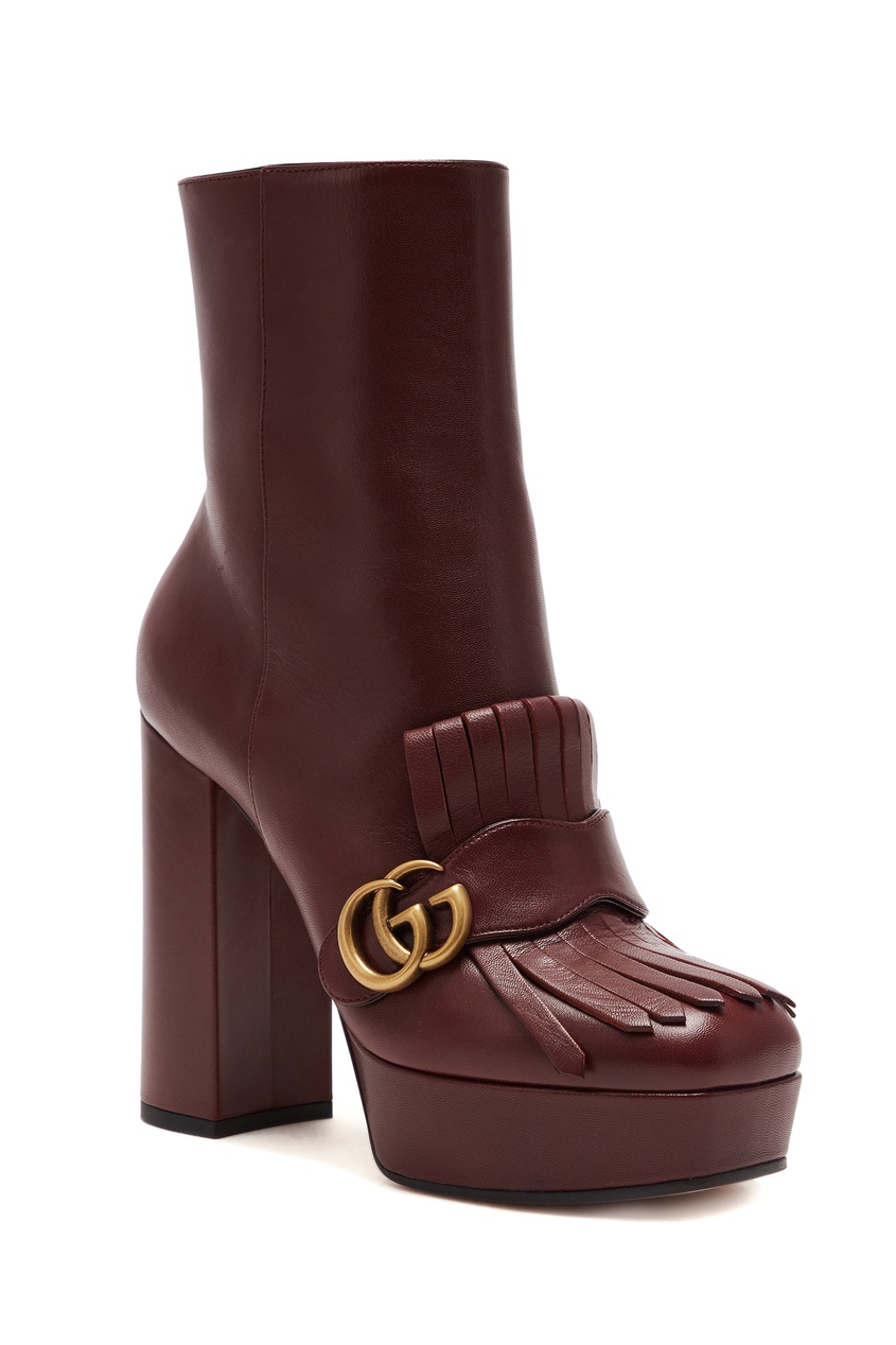 фото Женские сапоги на высоком каблуке Gucci