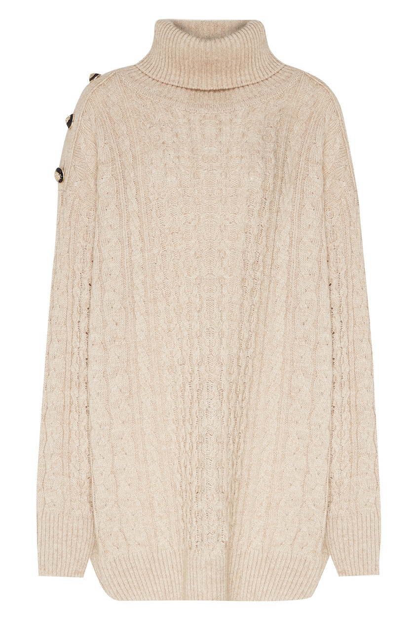 фото Бежевое платье-свитер с люрексом Maison bohemique