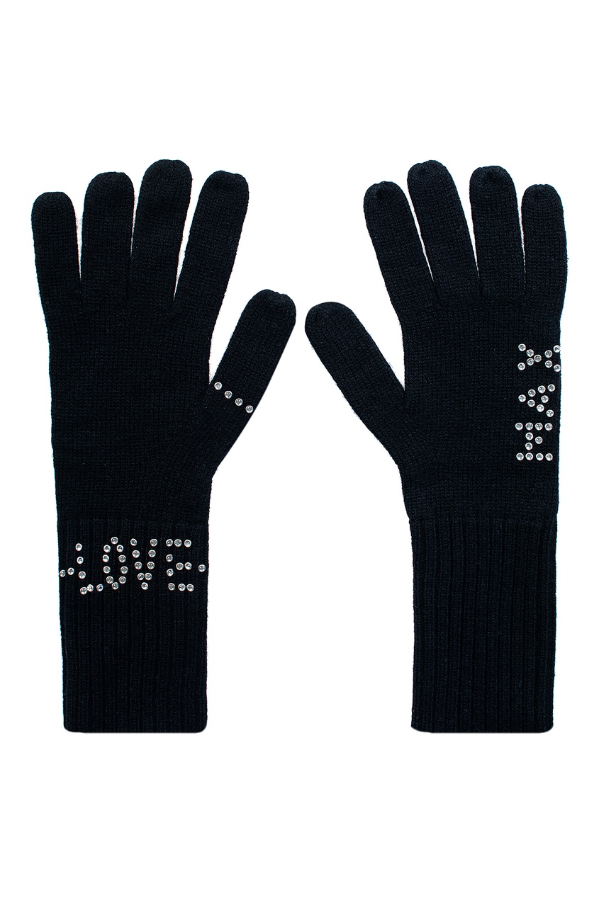 фото Черные перчатки с заклепками Max & moi