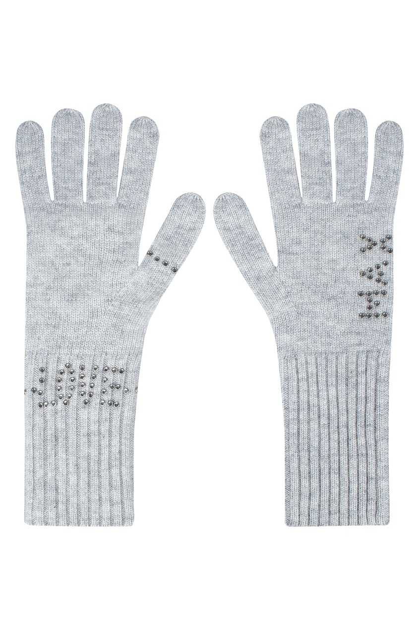 фото Серые перчатки с заклепками Max & moi
