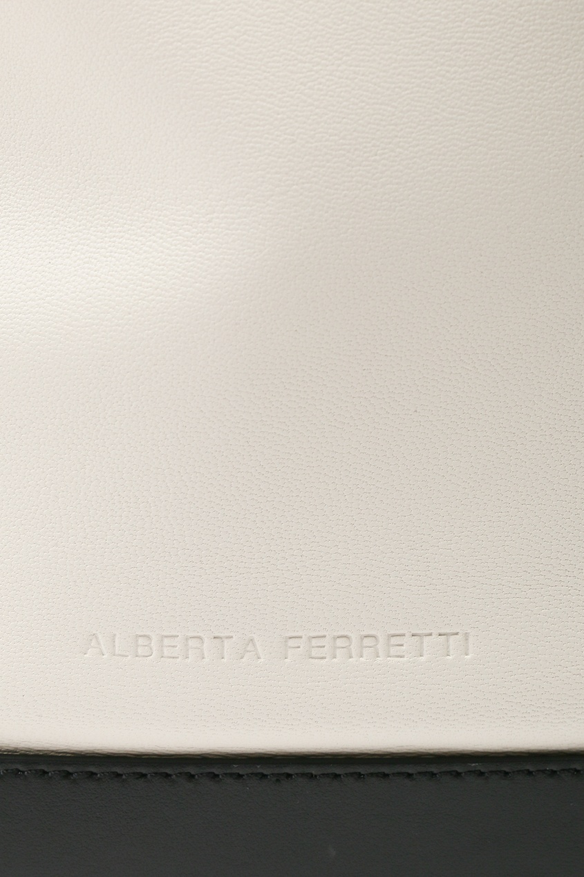 фото Белая сумка с контрастной отделкой Alberta ferretti