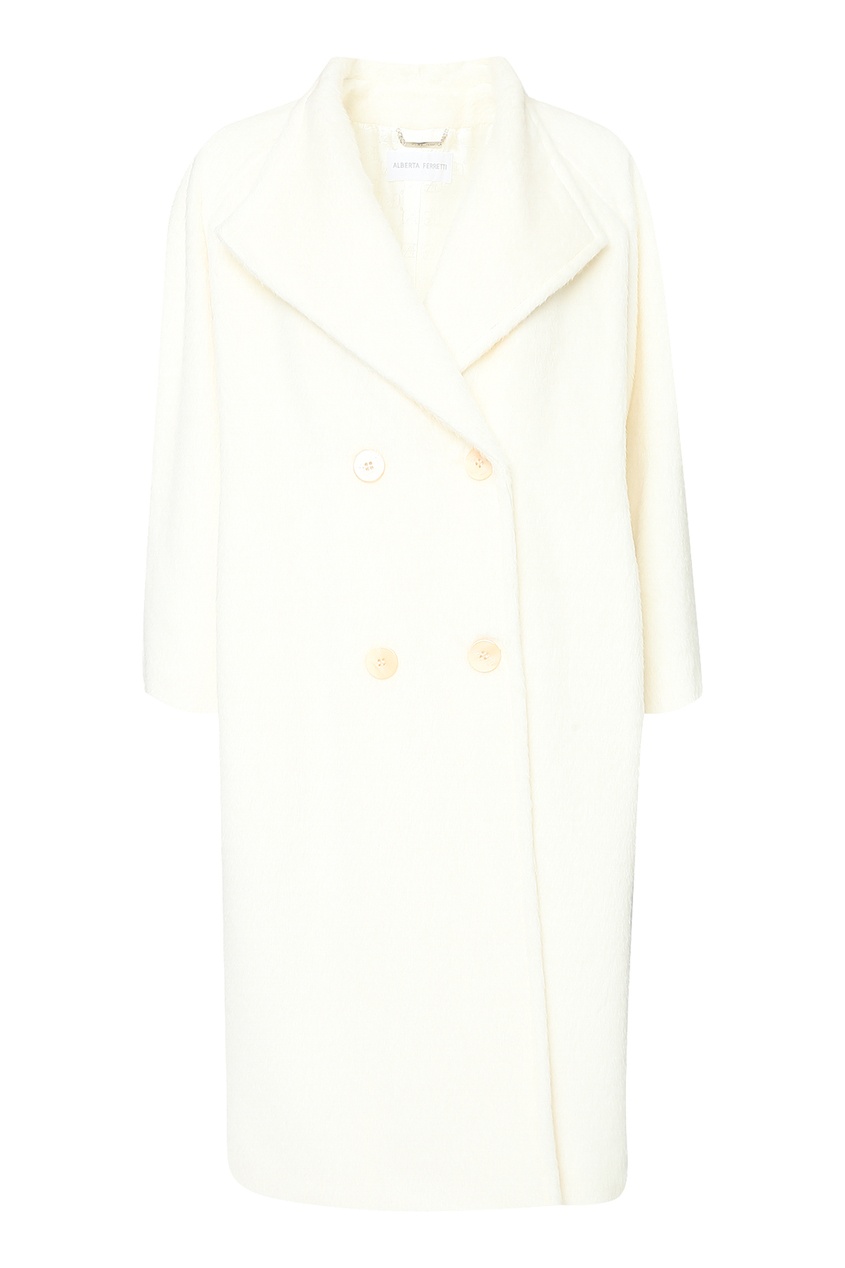 Пальто из белой шерсти