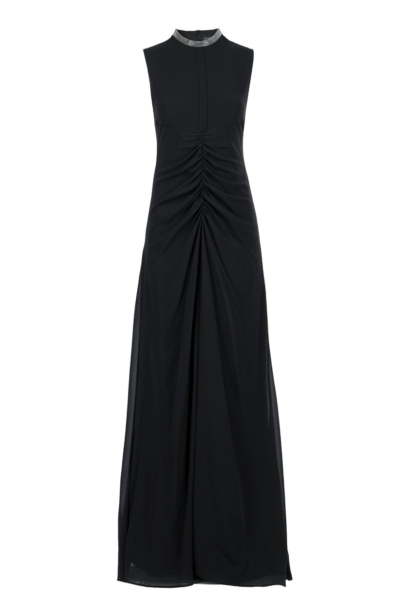 фото Черное платье с драпировками fabiana filippi