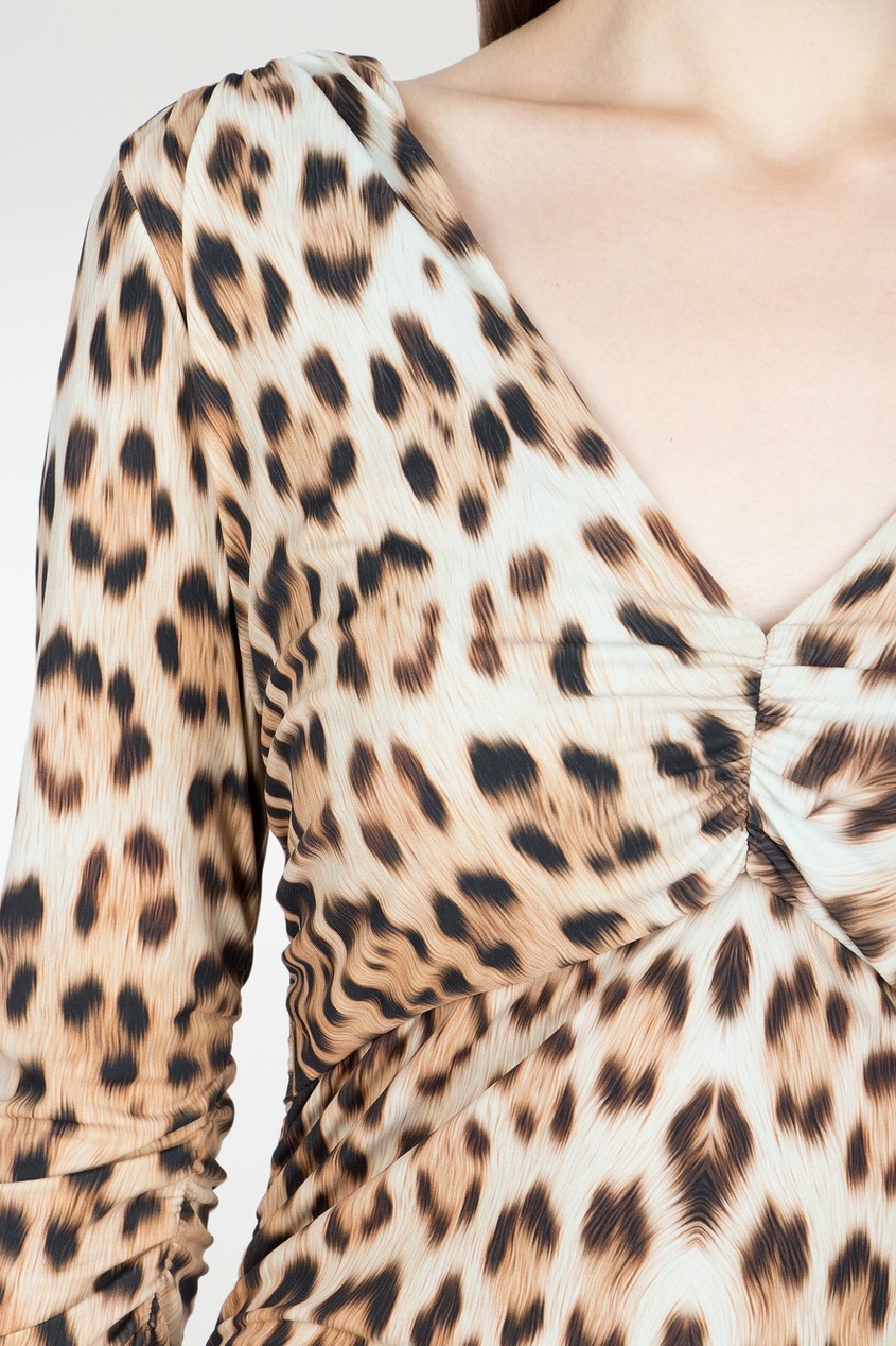 фото Макси-платье с леопардовым принтом roberto cavalli