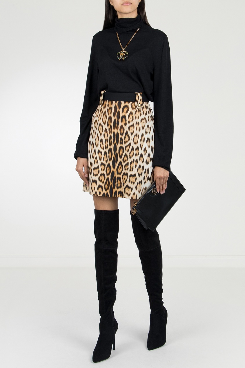 фото Мини-юбка с леопардовым принтом Roberto cavalli