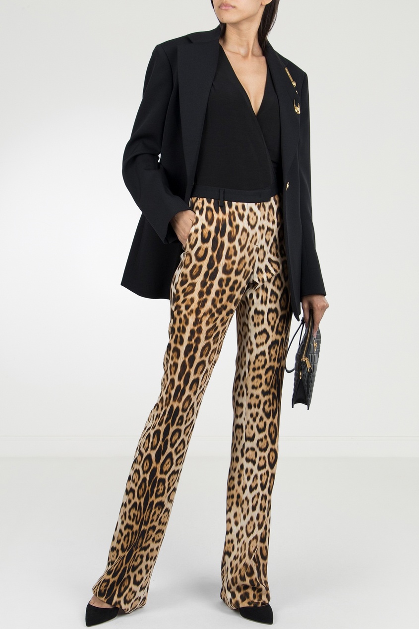 фото Леопардовые брюки roberto cavalli