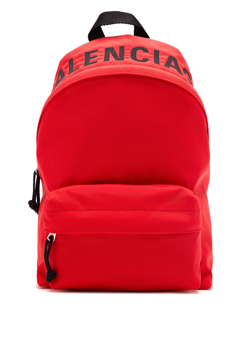 фото Красный рюкзак Wheel Balenciaga