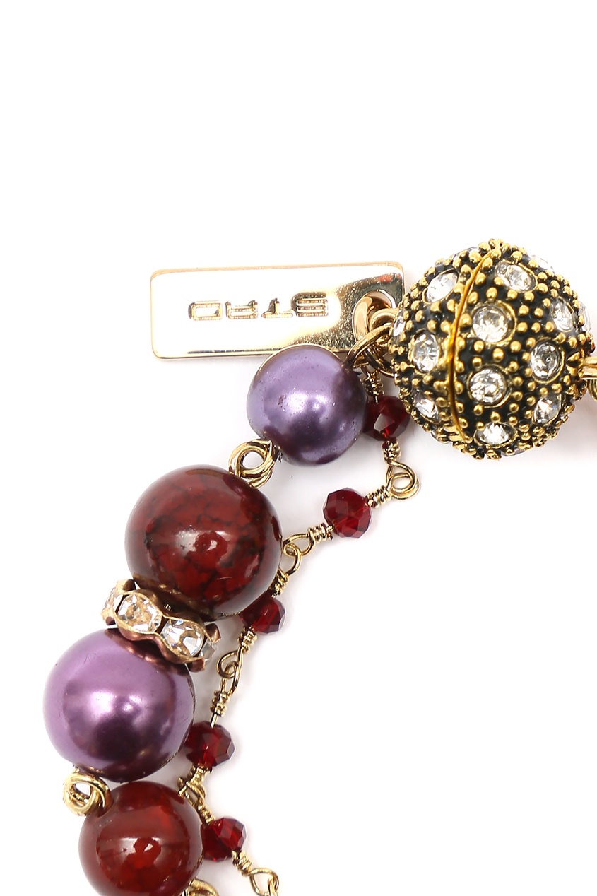 фото Фиолетово-терракотовый комбинированный браслет Etro