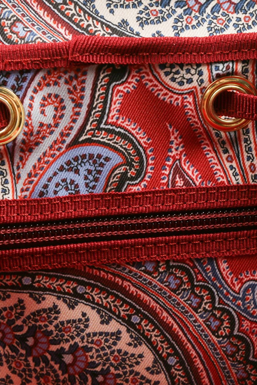 фото Красно-коричневый рюкзак с узорами Etro