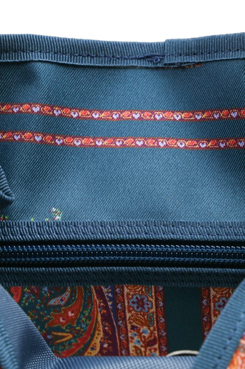 фото Синий рюкзак с контрастными узорами Etro