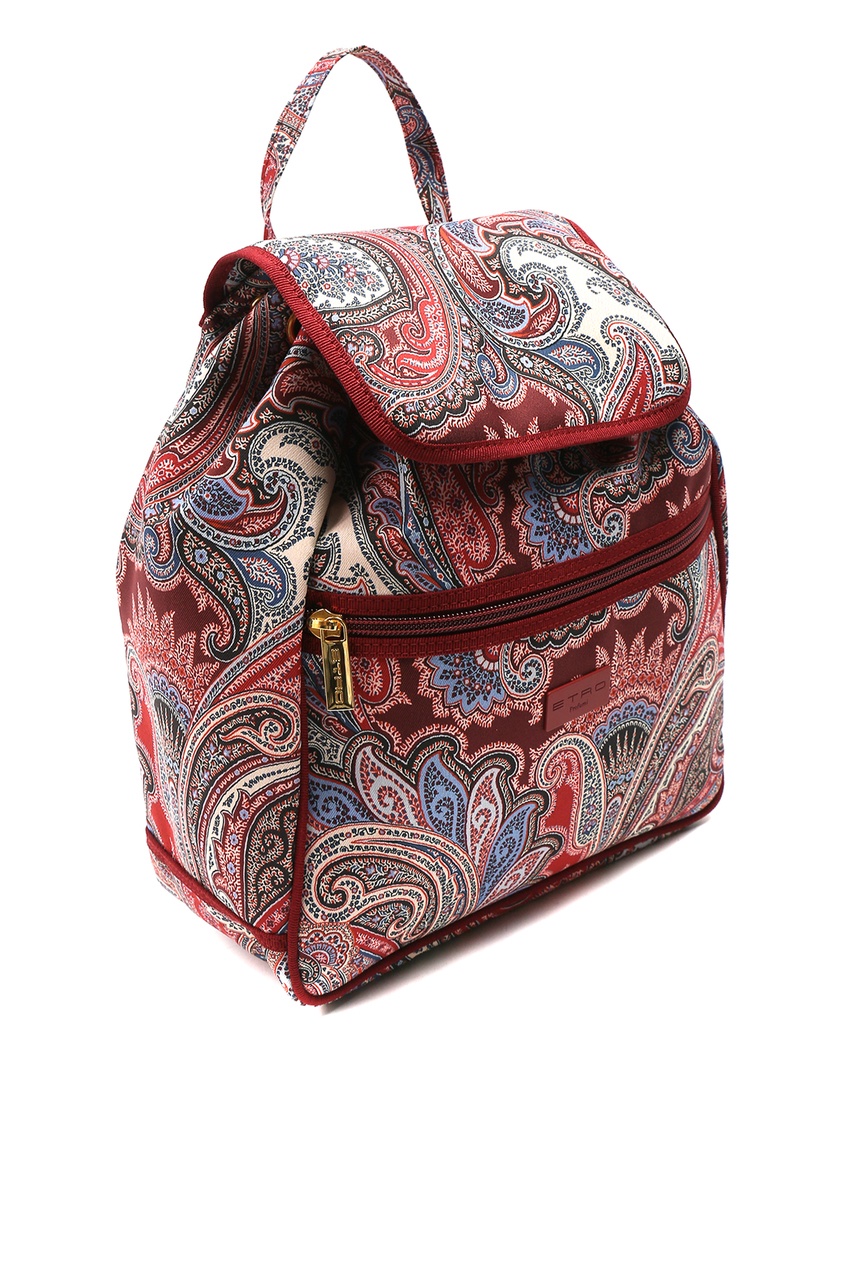 фото Красно-коричневый рюкзак с узорами Etro