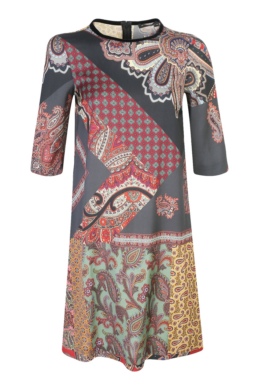 

Шерстяное платье с узорами, Multicolor, Шерстяное платье с узорами